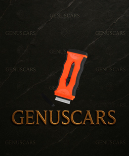 Double Side Razor Blade Scraper – Double Side Scraper Set on GenusCars Branded Marble Background