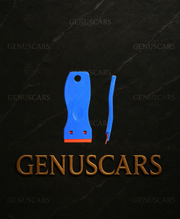 Plastic Razor Scraper 10*4cm – Plastic Scraper Set on GenusCars Branded Marble Background