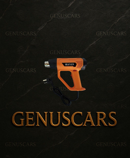 Upgraded Heat Gun With LCD Display – Heat Gun Set on GenusCars Branded Marble Background