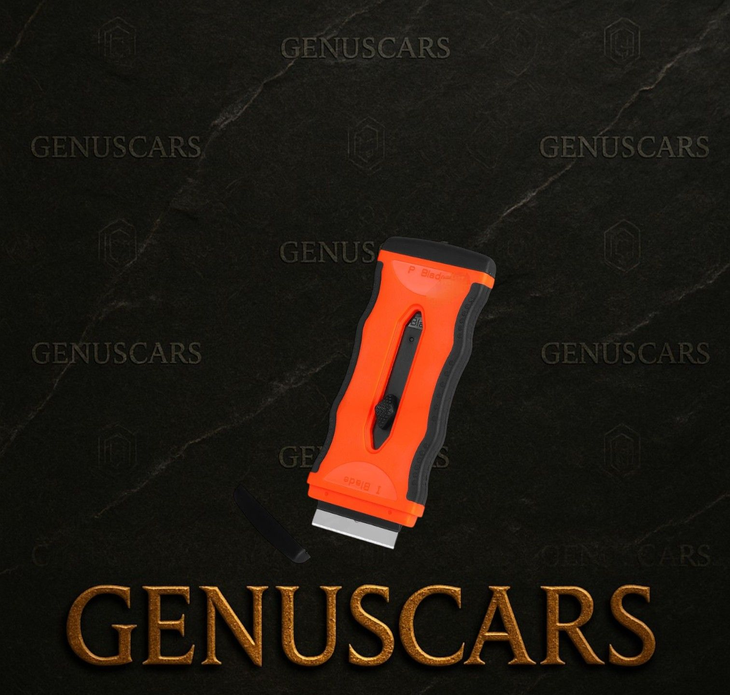 Double-Side Razor Blade Scraper – Plastic & Steel | GenusCars