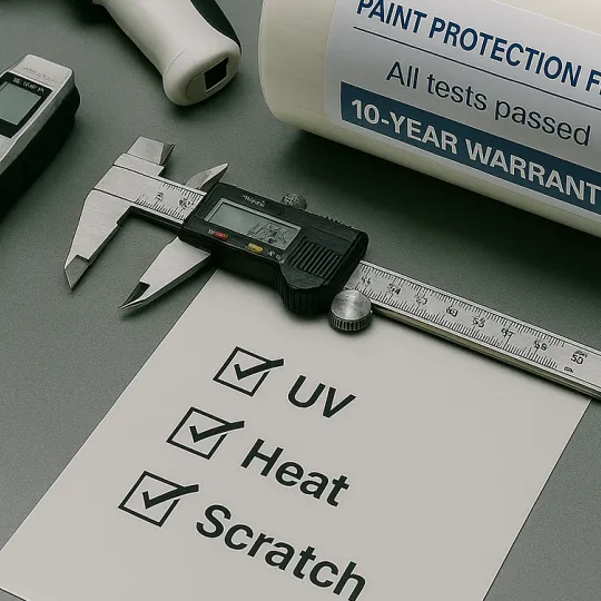Genus PPF quality test scratch resistant UV protection 10 Year warranty